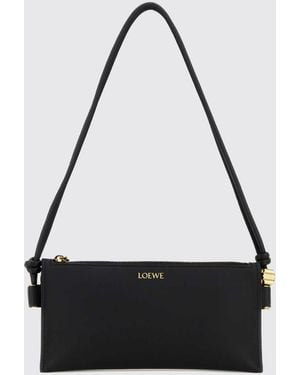 Loewe Joya Knotted Handle Shoulder Bag - Black