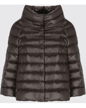 Herno Kurze Sofia Daunenjacke Aus Ultraleichtem Nylon Mit Stehkragen - Braun