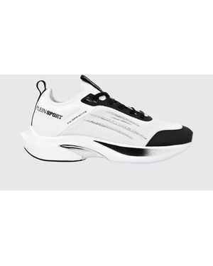 Philipp Plein Ps/Sprint-78 Two-Tone Mesh Trainers With Printed Logo - White