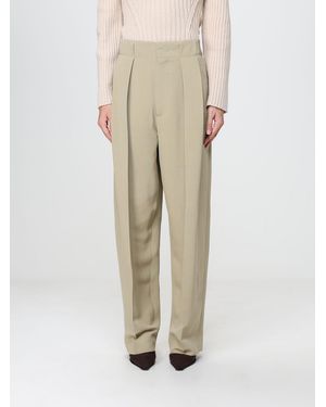 Victoria Beckham High-Waisted Wide-Leg Viscose Tailored Trousers - Natural