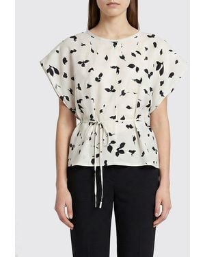 Alysi Patterned Cotton Top - White
