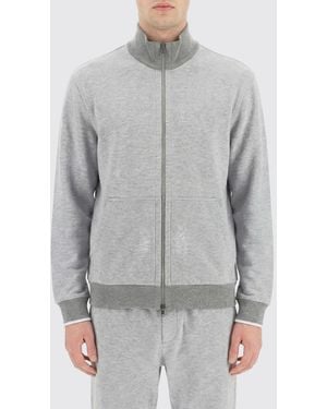 Brioni Cotton Zip Sweatshirt - Grey