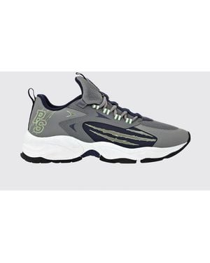 Philipp Plein Multicolour Mesh Low-Top Trainers With Serrated Sole And Pull-Tab - White