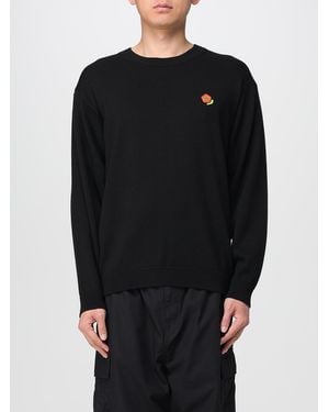 KENZO Flower Logo Cotton Sweater - Black