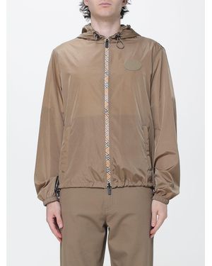 Burberry Hooded Windbreaker Jacket - Natural