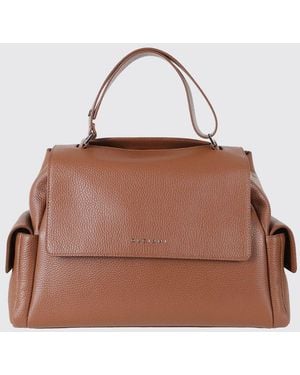 Orciani Sveva Hammered Leather Bag - Brown