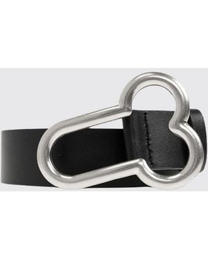 Carne Bollente Leather Belt - White