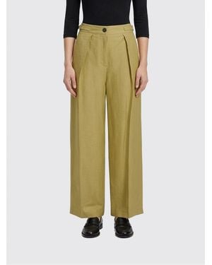 Tela Wide-Leg Linen Blend Trousers - Green
