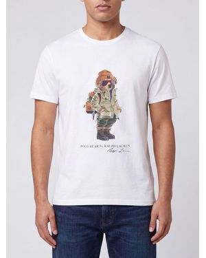Polo Ralph Lauren Teddy Bear Print Cotton T-Shirt - White
