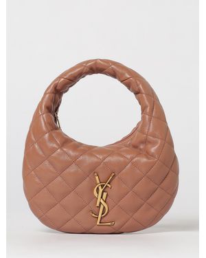 Saint Laurent Icarino Quilted Nappa Hobo Bag - Brown