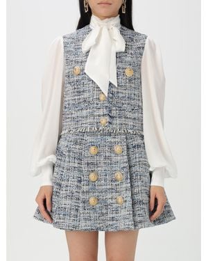Balmain Tweed Shirt - Blue