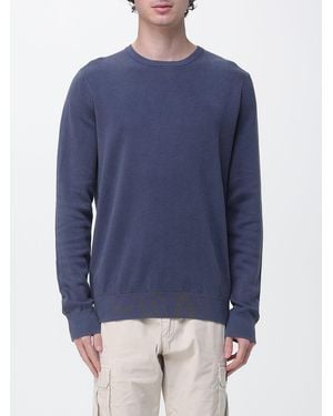 Ecoalf Organic Cotton And Linen Crew Neck Jumper - Blue