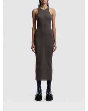 Rick Owens Viscose And Silk Tank Dress - Brown