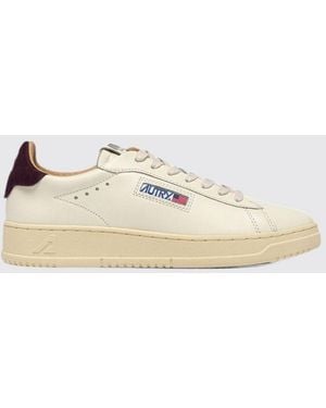 Autry Dallas Low Zweifarbige Sneakers Aus Glattem Kalbsleder Mit Logo - Natur