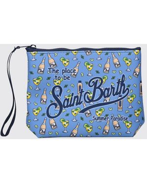 MC2 Saint Barth Aline Striped Polyester Pouch - Blue