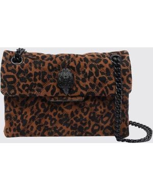 Kurt Geiger Kensington Animalier Quilted Suede Mini Bag - Brown