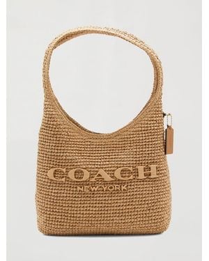 COACH Brooklyn 28 Shoulder Bag With Logo - Natural