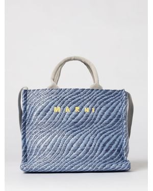Marni Borsa Tote Basket Small - Blu