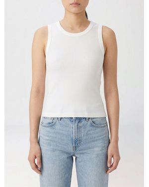 Agolde Camiseta Sin Mangas De Mezcla De Algodón Orgánico - Azul