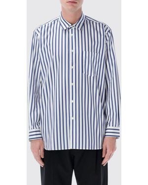 Comme des Garçons Striped Cotton Shirt - Blue