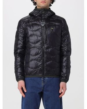 Blauer Quilted Padded Nylon Down Jacket - Blue