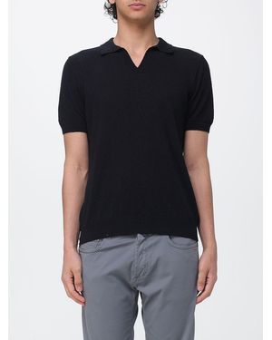Drumohr Knit Polo Shirt - Black