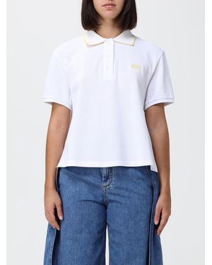 Loewe Polo En Coton Avec Finitions Et Logo Contrastants - Blanc