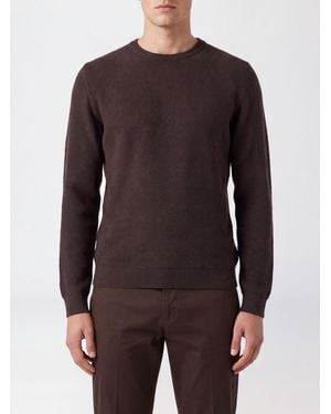 Slowear Pullover Aus Reiner Schurwolle Mit Rundhalsausschnitt Und Logo - Braun