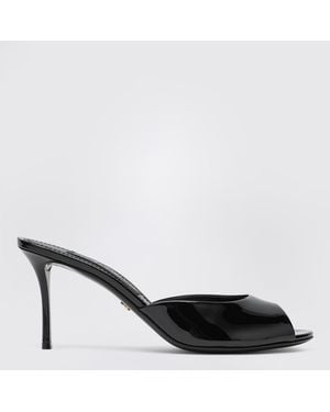 Dolce & Gabbana Dolce &Amp Gabbana Keira Patent Leather Mules - Black