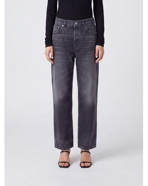 Haikure Jeans Betty Cropped A Gamba Dritta - Blu