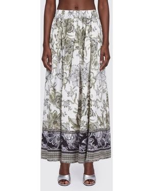 Fay Falda De Viscosa Estampada - Verde