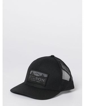 Filson Logger Cotton And Mesh Nylon Hat - Black