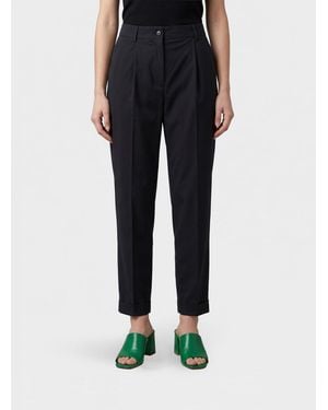 Kiton Pantalones Sastre De Mezcla De Algodón - Negro