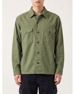 Filson Long-Sleeved Casual Cotton Shirt With Flap Pockets - Green