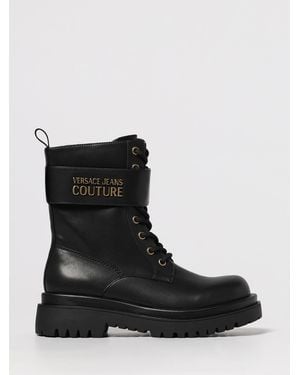 Versace Jeans Couture Flat Ankle Boots - Black