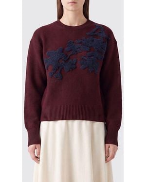 Erdem Relaxed Fit Crewneck Jumper - Red
