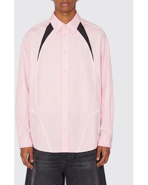 Acne Studios Relaxed Fit Cotton Poplin Shirt With French Collar - Pink