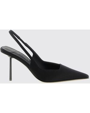 Le Silla Amelia Silk-Blend Satin High Stiletto Heel Slingback Pumps - Black