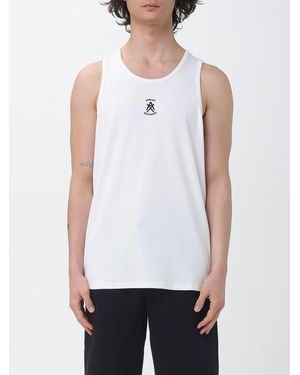 ARMANI EXCHANGE Jersey Tank Top With Embroidered Logo - White