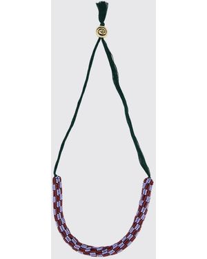 ALÉMAIS Collar De Tela Con Cuentas - Multicolor
