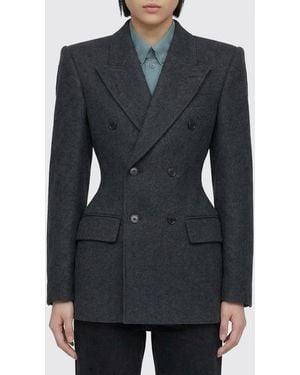 Balenciaga Cashmere Double-Breasted Blazer - Blue