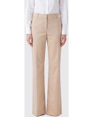 FEDERICA TOSI Crêpe Flared Trousers - Natural