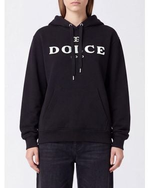 Dolce & Gabbana Dolce &Amp Gabbana Cotton Hoodie With Kangaroo Pocket And Logo - Blue