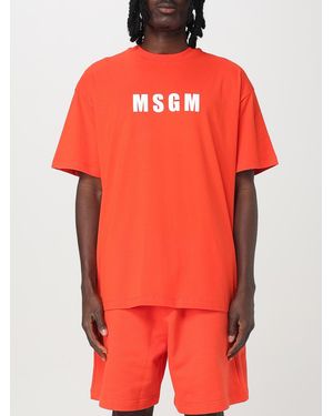MSGM Logo Short Sleeve Tee - Orange