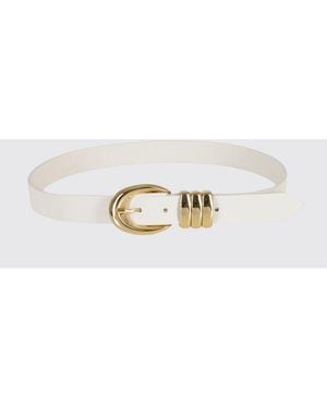 FEDERICA TOSI Ceinture Emily En Cuir Lisse Avec Boucle Ardillon - Neutre