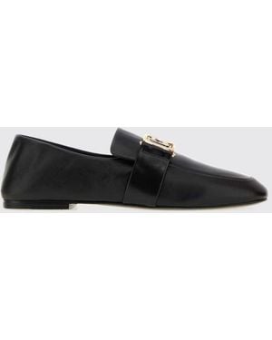 Lanvin Smooth Leather Loafers With Metal Logo On The Penny Bar - White
