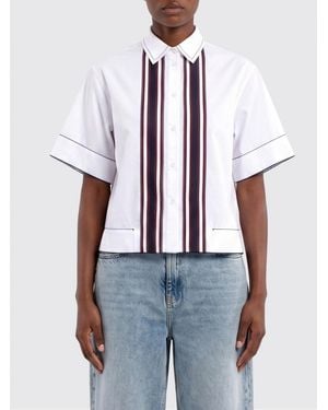 Tela Camisa De Algodón - Blanco