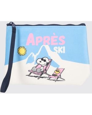 MC2 Saint Barth Aline All-Over Logo Print Neoprene Mini Handbag - Blue