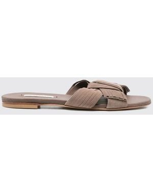 Casadei Suede Slippers - Gray