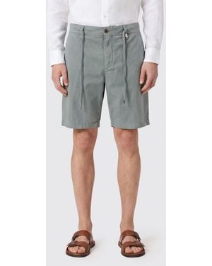 Myths Linen Drawstring Shorts - Blue
